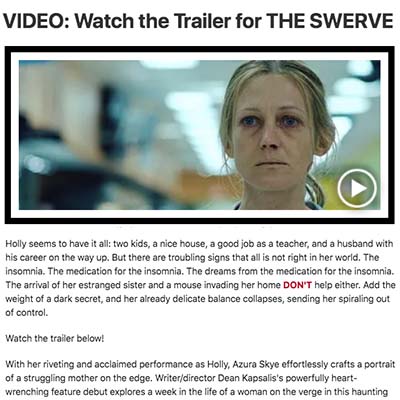 VIDEO: Watch the Trailer for THE SWERVE